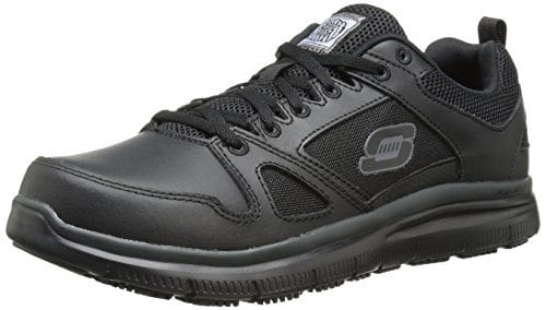 cheap black non slip work shoes 