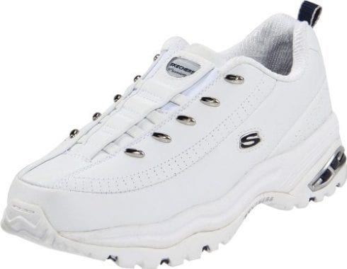 skechers white nursing shoes